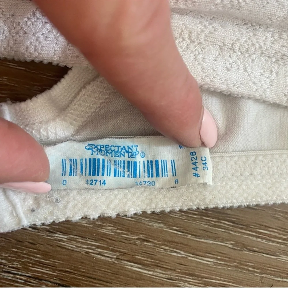 Expectant Moments white nursing bra